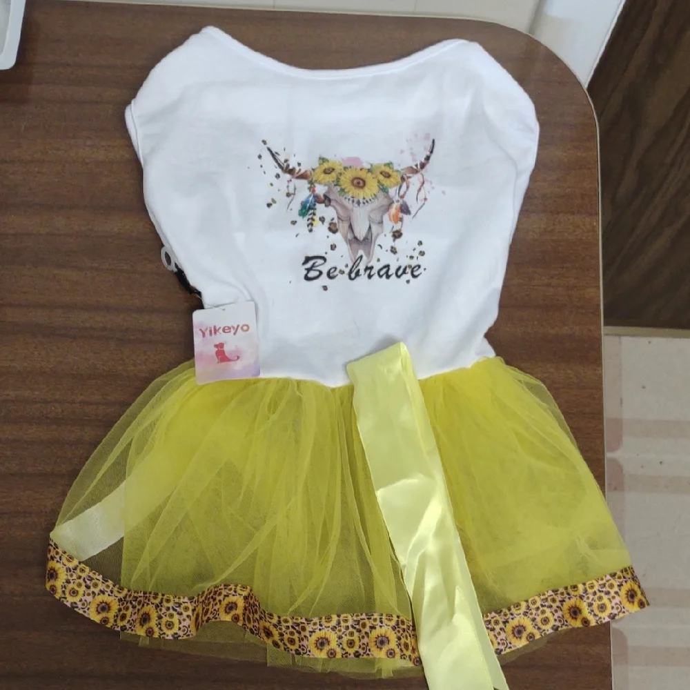 White and Yellow Dog Tutu